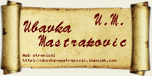 Ubavka Maštrapović vizit kartica